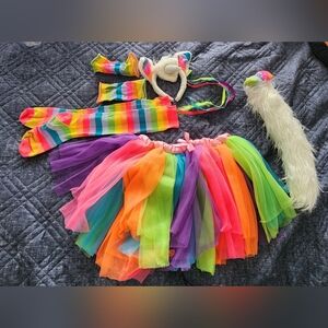 Rainbow Unicorn Kids Costume Set